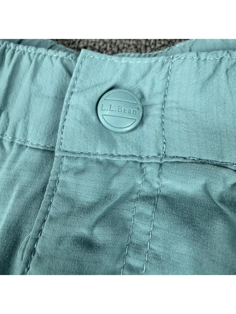 Vintage L.L. Bean Board Shorts Mens XL Teal Solid A0JAJ7 Mesh Lined - Picture 3 of 8